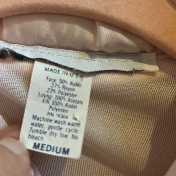 Nanette Undies Co Blush Pink Quilted Bed Jacket USA Medium - Picture 4 of 9